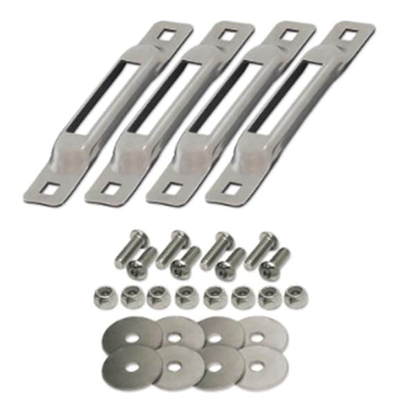 Snap-Loc E-Track Fasteners Single Strap Anchors- Stainless Steel, 4PK SLSS4FA - main